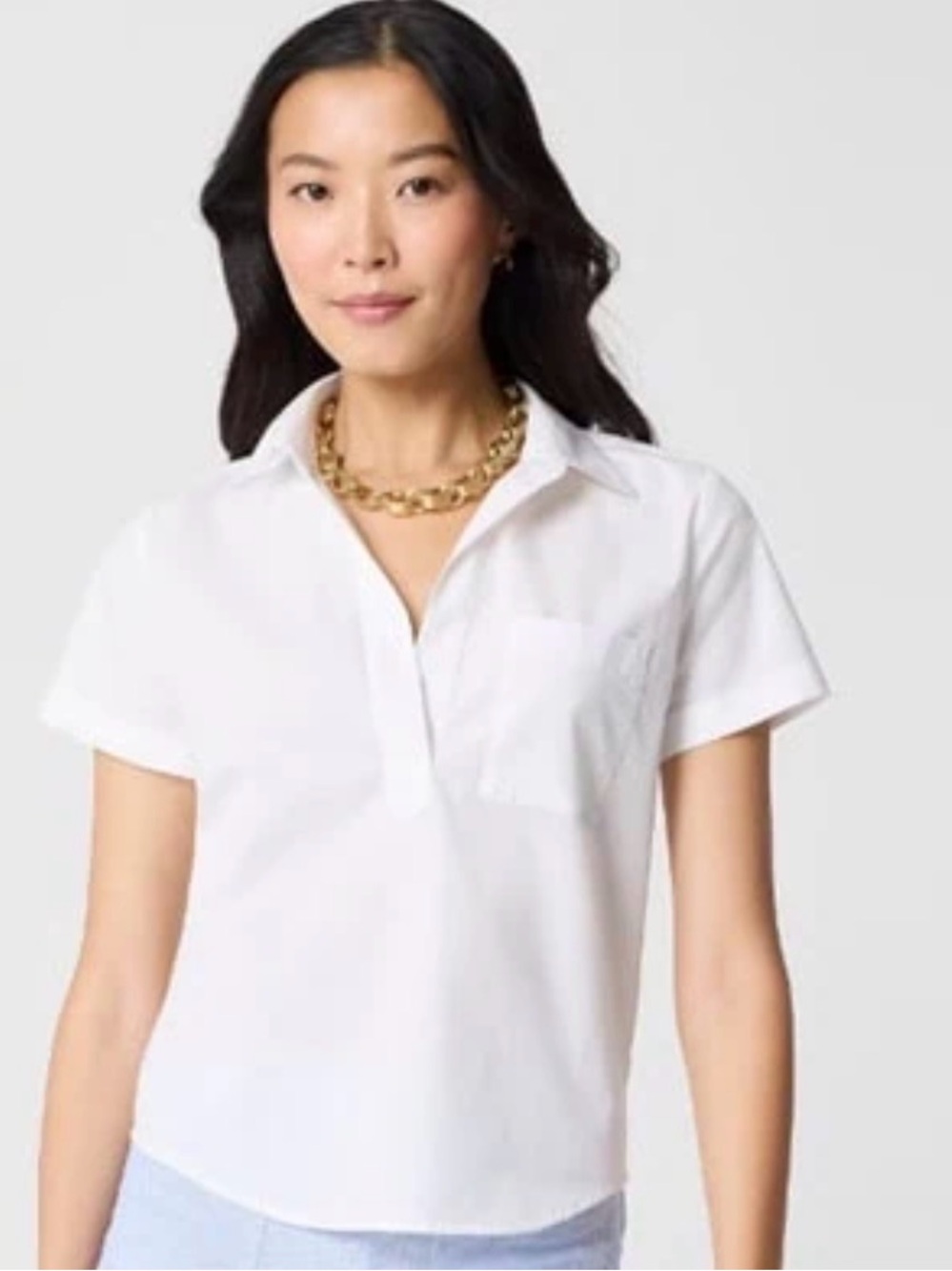 NWT J.Crew Factory White Poplin
Popover Top Size Small